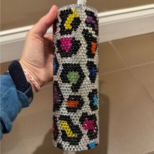 20oz Colorful Rhinestone Leopard Tumbler